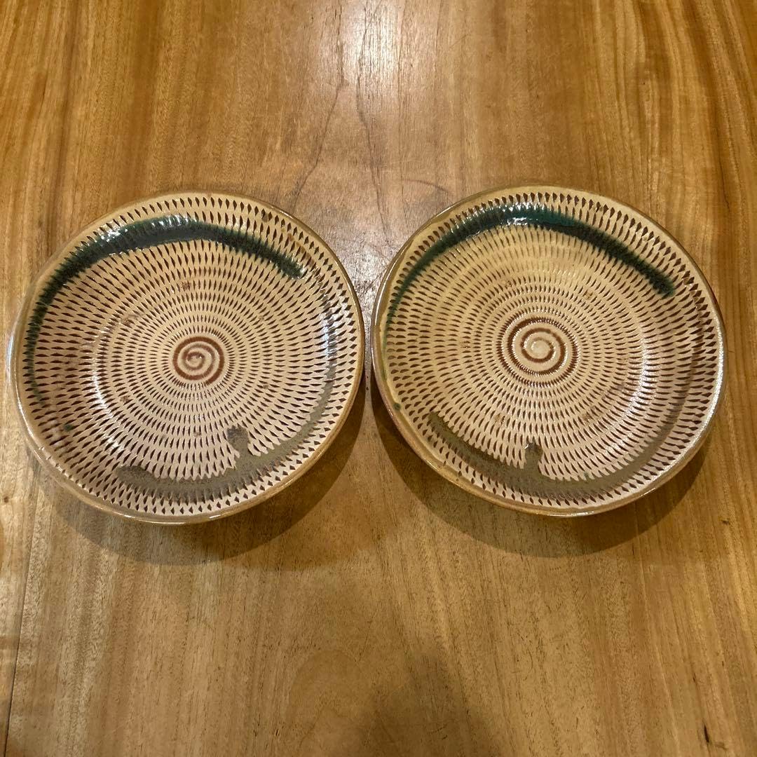 美濃窯 安土 桃山 香合 茶道具 古田織部 緑釉薬 鉄絵 美濃焼 美濃窯